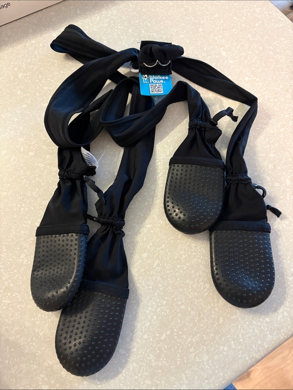 Black Dog Boot Straps by walkee paws small new